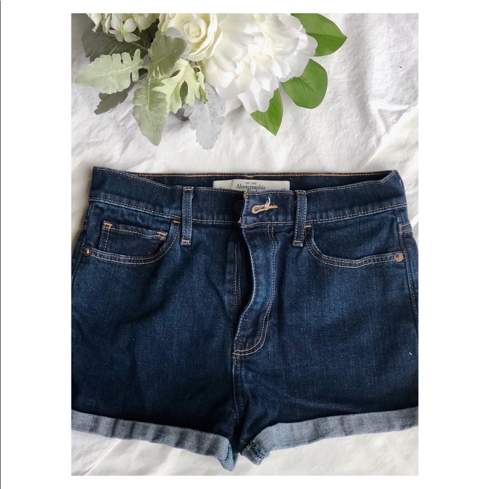 Abercrombie & Fitch dark wash shorts